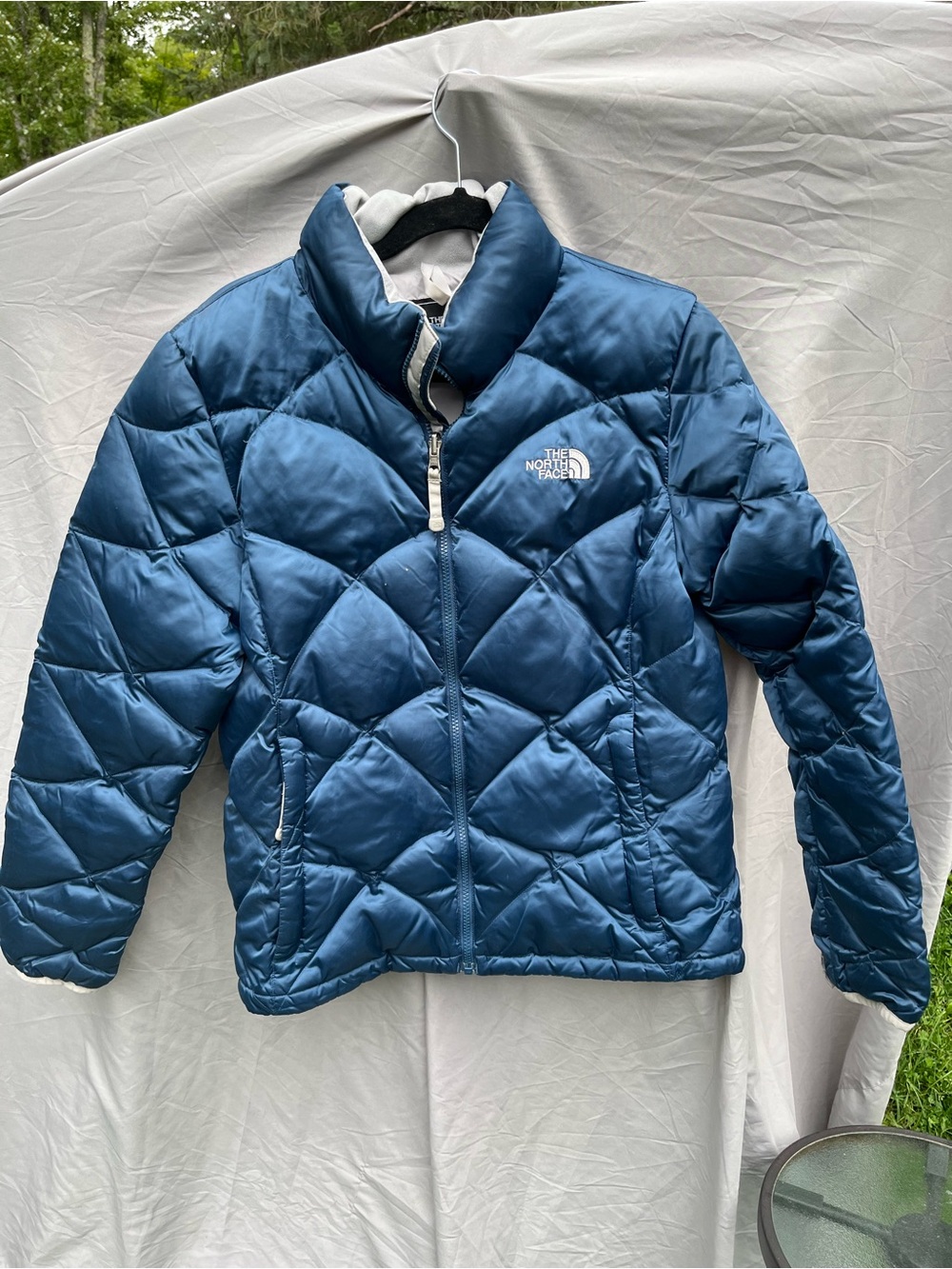 The North Face Women’s Deep Blue Diamond-Quilt Puffer Jacket